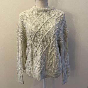 EUC Universal Thread Cableknit Sweater. Size Med
